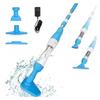3 In 1 Rechargeable Pool Vacuum Cleaner with Navigation Roller Bristle Suction Nozzle for Spas Hot Tubs Small Pools Fish Tanks