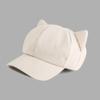 Casual Y2k Cat Ear Hat Solid Color Peaked Cap Lovely Women's Baseball Hat  Female