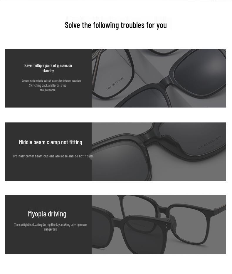 Polarized Leopard Print Round Sunglasses with Magnetic Clip-on