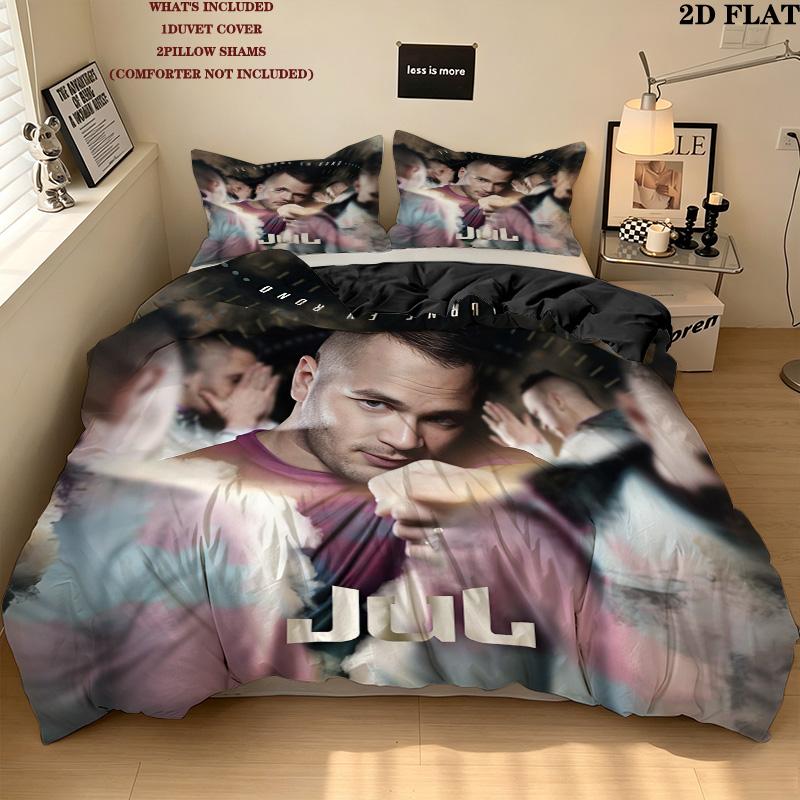 Jul C'Est Pas Des Lol Pattern Bedding Quilt Set Quilt Cover Pillowcase Home Birthday Gift(1 * duvet cover + 2 * pillowcase, without core)