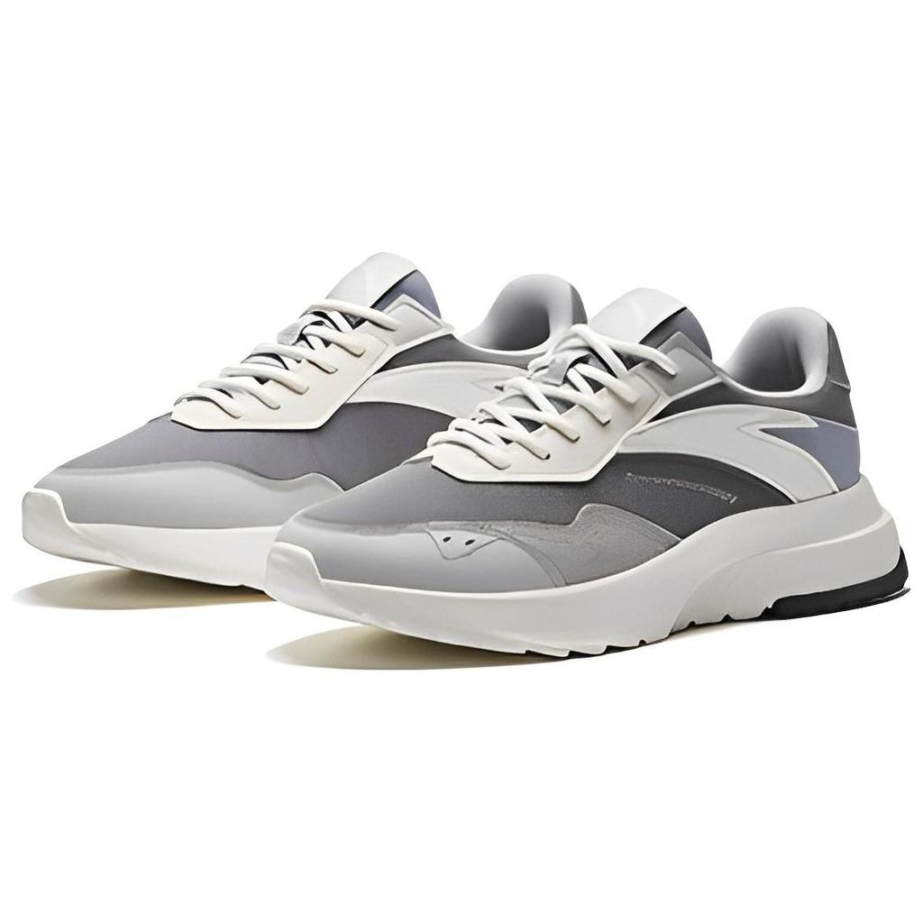 Anta Non-Slip Wear-Resistant Low-Top Casual Shoes Men Sneaker Gray White 912348812-3