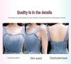 2025 New Off-the-Shoulder Bridesmaid Dress: Mid-Length, Slimming, with Fairy Charm for Special Occasions.