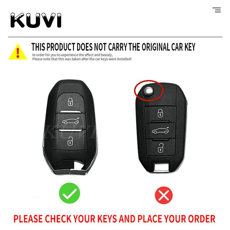 Leather TPU Car Remote Key Case Cover For Peugeot 208 308 408 508 2008 3008 4008 5008 Citroen C1 C4 C6 C3-XR Picasso DS3 DS4