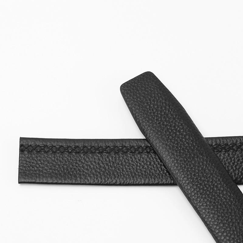 New Men's Head Leather Automatic Buckle Leather Belt Pure Real Cowhide Business Casual Belt