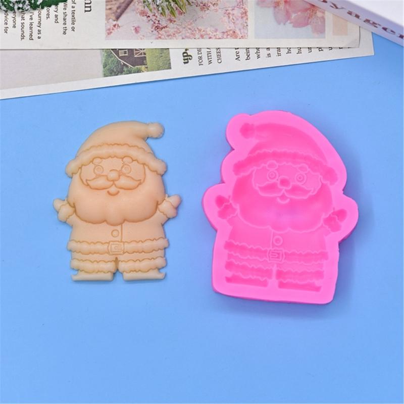3Pcs Christmas Series Silicone Mold Santa Clauses Baking Tools Festive Handmade Fondant/Cake Mould for Baking Lovers