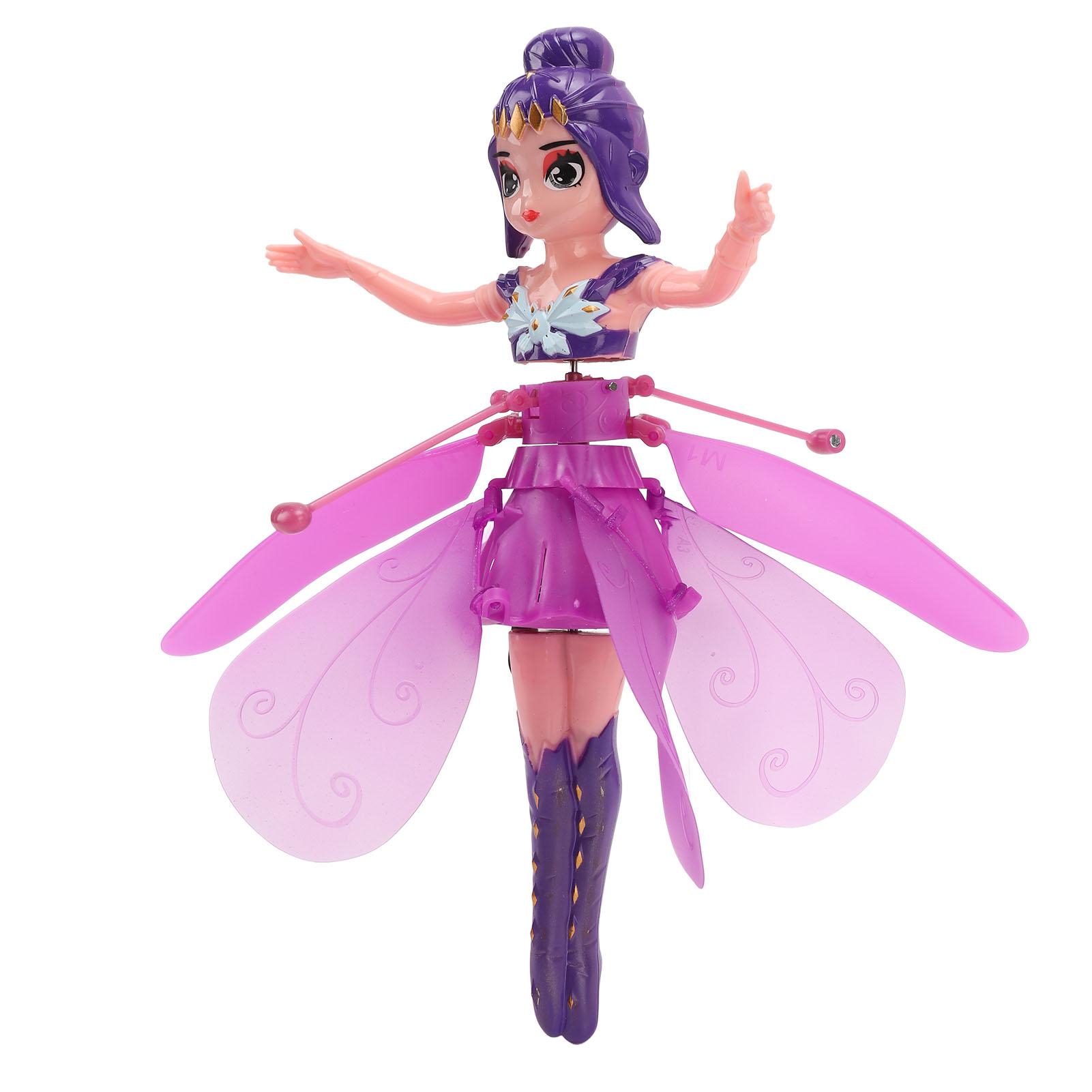 

Летающие Девочки Игрушки Интеллектуальная Индукция Автоматическая Защита от Отключения Питания Летающие Куклы для Начинающих Детей Розовый Purple фиолетовый