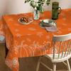 Fall Orange Pumpkins Rectangle Tablecloth Party Decor Autumn Harvest Waterproof Kitchen Tablecloth Thanksgiving Decorations