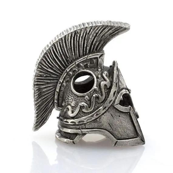 

Vintage Spartan Helmet Warriors Charm Beads for Bracelet Necklace Keychain DIY Jewelry Making Accessories Zinc Alloy