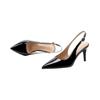 Simple, fashionable and sexy stiletto sandals pointed back strap buckle commuter high heels temperament comfortable and exquisite women's shoes