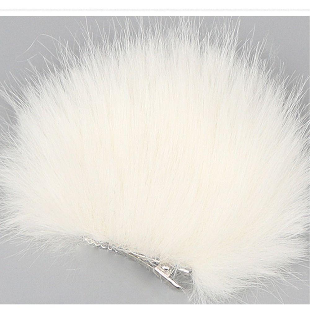 Plush Bear Ear Hair Clip Soft Cosplay Headwear Fashion Angel Headdress  Party Wear