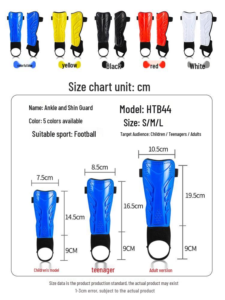Professional Football Shin Guards with Ankle and Calf Protection, Sports Gear for Children & Adults