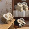 Women's Bow-Knot Cotton Heel Boots: Warm, Stylish & Versatile for Winter