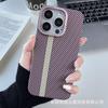 Applicable iPhone17PRO Carbon Fiber Pattern Magnetic Mobile Phone Case Apple 16PROMAX Metal Button Protective Case