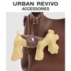 URBAN REVIVO Retro Dog Charm Shoulder Bag