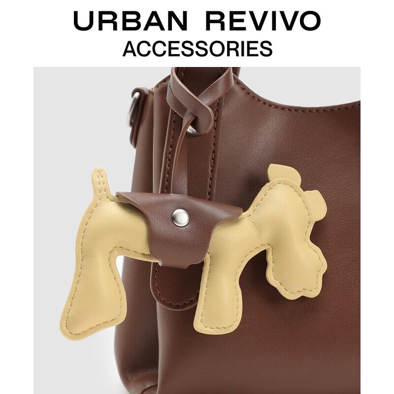 URBAN REVIVO Retro Dog Charm Shoulder Bag