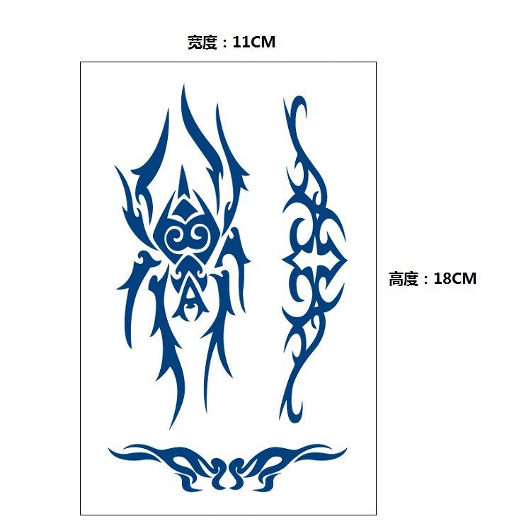Gradual Change Herbal Fashion Personality Japanese Wave Whale Waterproof Simulation Long Time Does Not Fade Tattoo Sticker