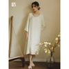 2024 Rayon Satin Plain and Elegant Print New Chinese Style Women's Long Sleeves Home Wear Can Be Outwear National Style Nightdress