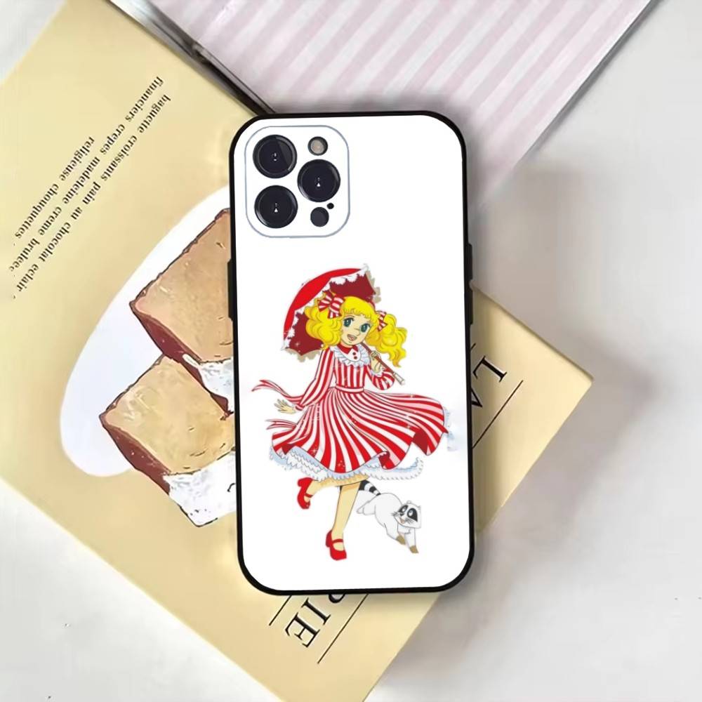 Anime Manga Candy  Phone Case For iPhone17,16,15,14,13,12,11 Plus,Pro Max,Soft Black Cover