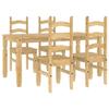 VidaXL Ensemble à manger Panama 5 pcs bois de pin massif, ensemble de table à manger, table et chaises de cuisine, ensemble 3345203