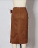 Women's Elegant Lace-up Knot Suede Skirt for Spring & Autumn