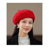 Women's Large Head Circumference Retro PU Leather Beret: Japanese & Korean Style Duckbill Hat