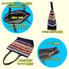 APOSITV Women's Boater Tote Bag, Striped, Combination Colors, Large Capacity, A4 Size, Shoulder Bag