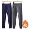 Middle-aged Autumn and Winter Thickened Thermal Leggings Men's Velvet Cotton Pants Dad High-waisted Elastic Inner Threading Pants