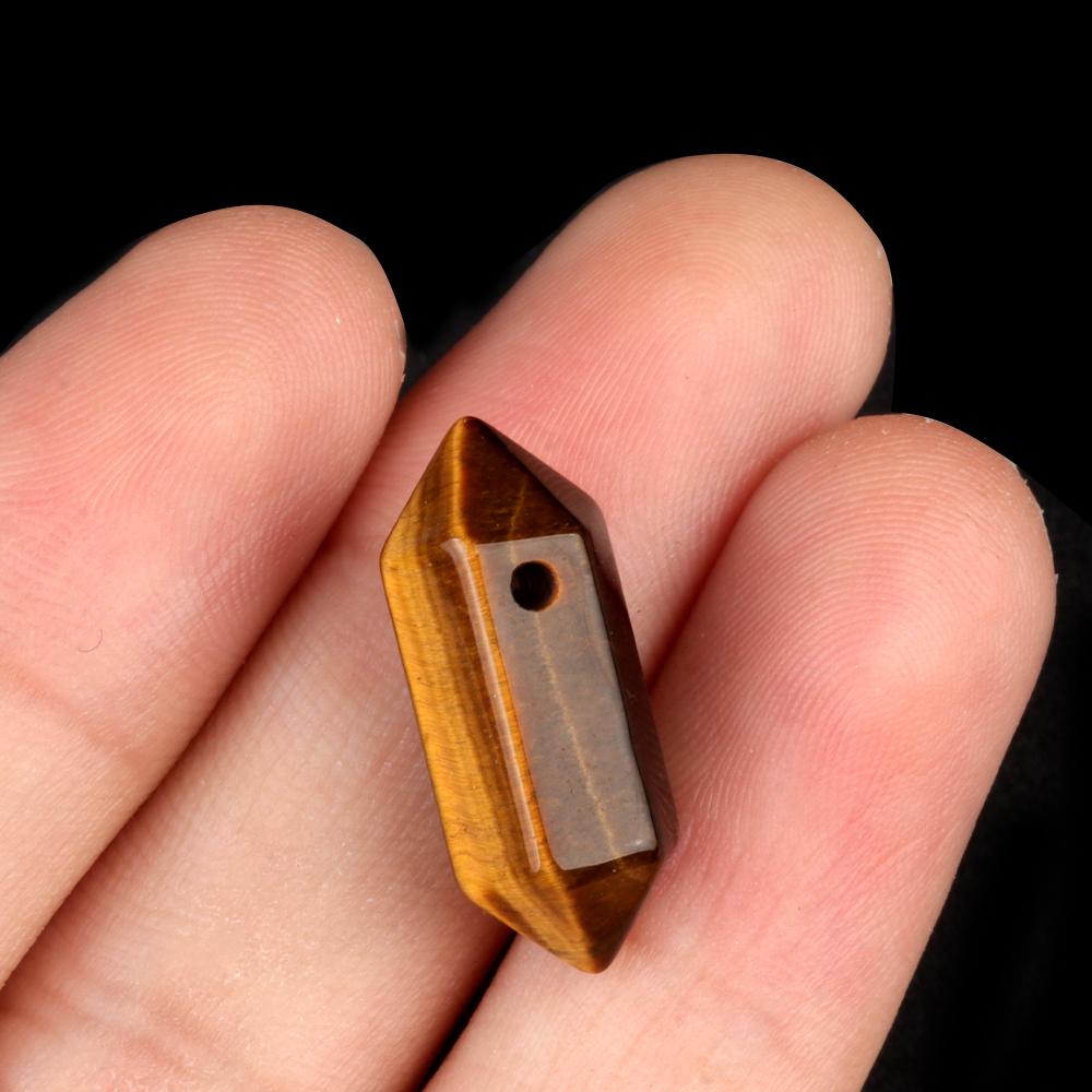 2Pcs Earrings Pendant Natural Stone Hexagonal Column Single-Hole Pendant For Jewelry Making DIY Earrings Necklace Accessory