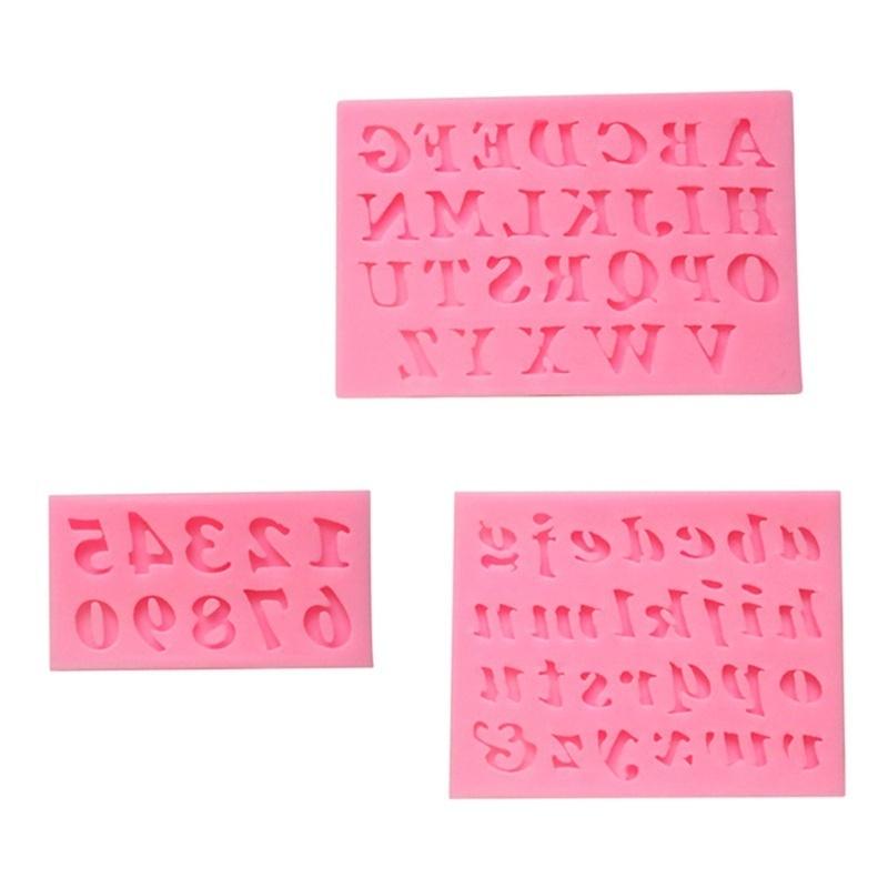 3Pcs  Letters Silicone Sugar Cake Mold Chocolate Mold Clay Mold Cake Baking Tools