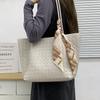 2026 New Leather Women's Bag Woven Tote Bucket Bag Shopping Bag Large Capacity Shoulder Lower Bag