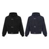 ARES Men's Hooded Jacket: Minimalist Deconstructed Metal Buckle, Autumn Loose Fit, Functional Style