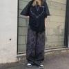 Unisex Corduroy Retro Wide-Leg Printed Pants