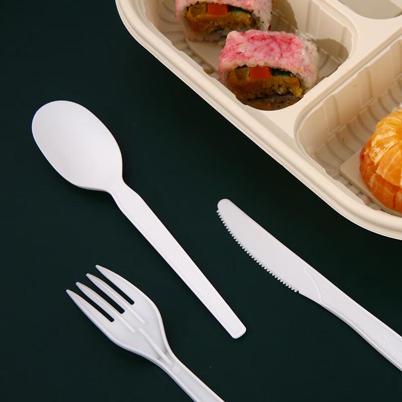 Disposable Biodegradable Fork & Spoon Set