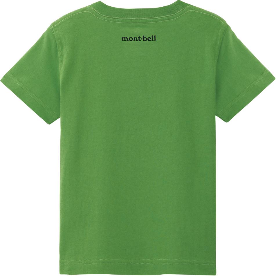 MONTBELL T-shirt Kids Clothing Patterned Crew Neck Short Sleeve Green Kids