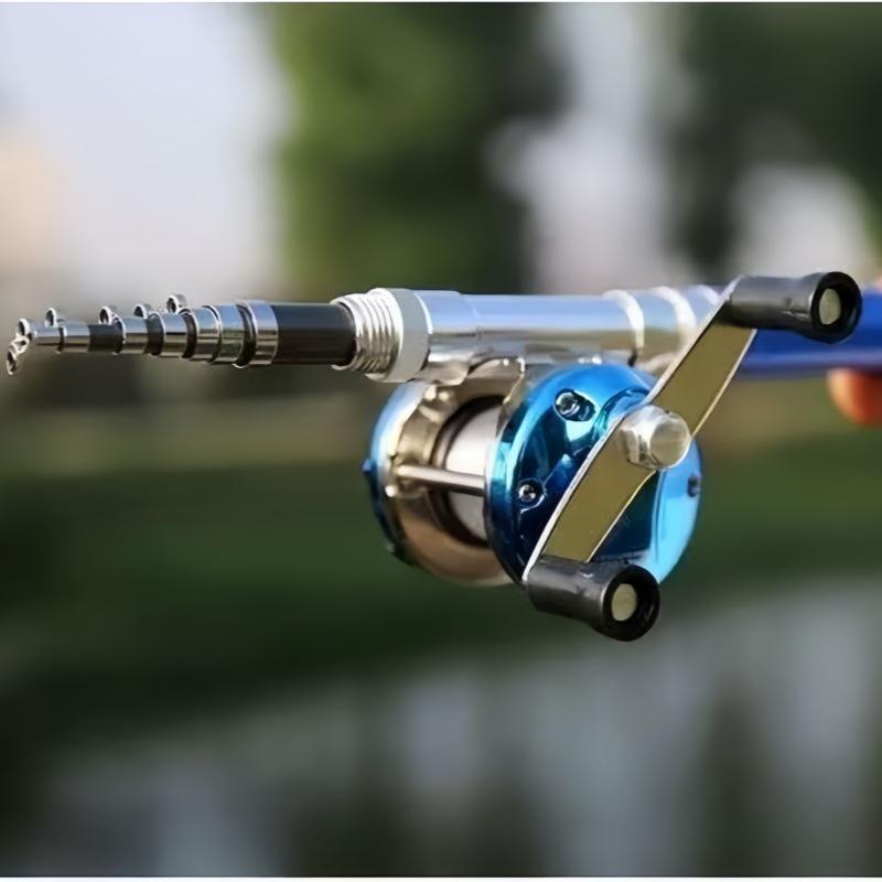 Mini Pen Fishing Rod Set: Ultra-Short Raft Rod with Reel for Convenient Parent-Child Fishing Adventures