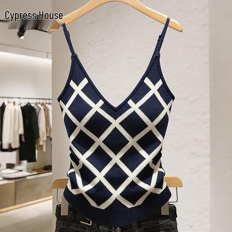 Women s Retro Color Block Argyle Vest M