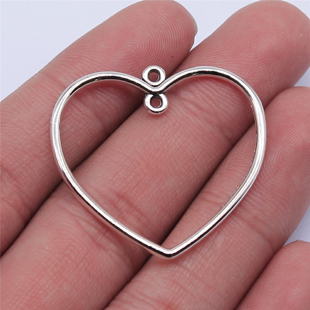 10pcs Hollow Hearts Connector For Jewelry Making Hollow Hearts Charms DIY Handmade Tibetan Finding Jewelry