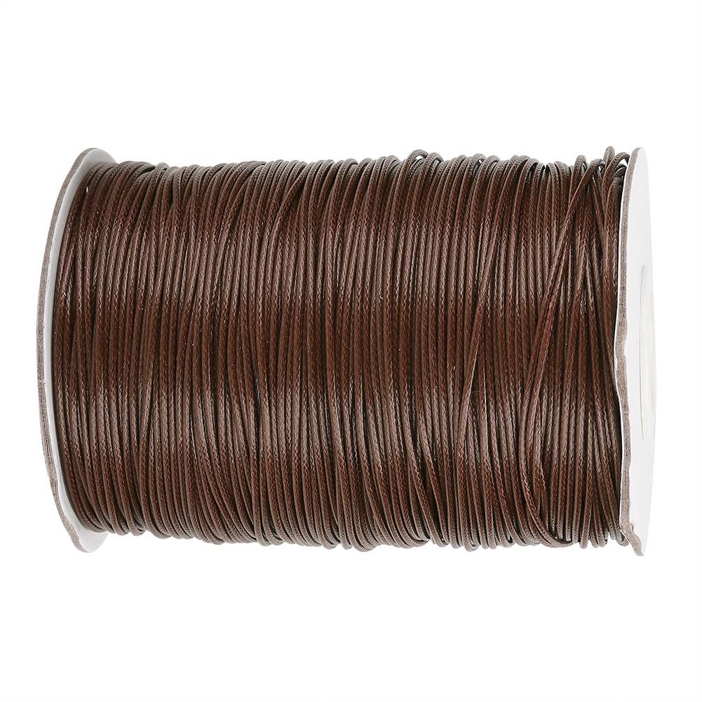 160m Wax Line Environmentally Friendly Hand Woven Rope Necklace Cotton Thrd 1mm(Black )