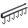 Cross-Border No-Drill Dual-Row Hook Cup Holder for Kitchen Storage