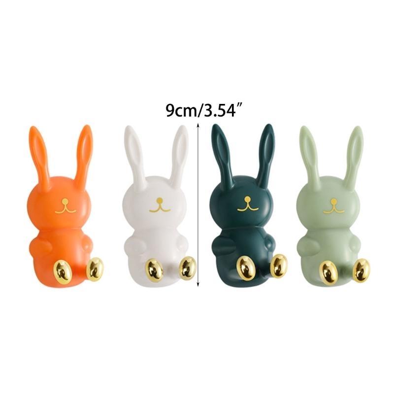 Cartoon Rabbit Wall Hook Hanger Multifunctional Hanging Bracket Supplies for Home Bathroom Toothbrush Cup