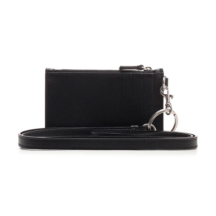 Balenciaga Logo Buchstaben Kartenhalter Münzbörse Geldbörse Damen Geldbörsen Schwarz 5945481IZI3-1090