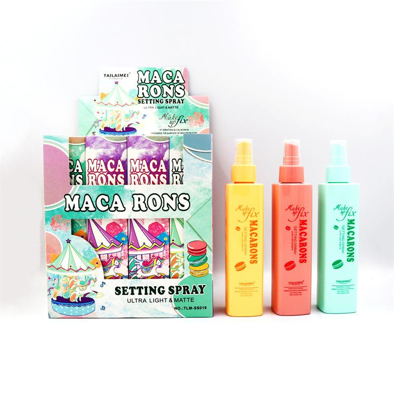 Set Makaron Spray Fissante per Trucco Reidrata a Lungo e Non Si Rimuove Facilmente