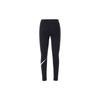 Nike Sportswear Essential Swoosh Logo Mid-Waist Slim Fit Fitness Pants Women Bottoms Black CZ8531-010