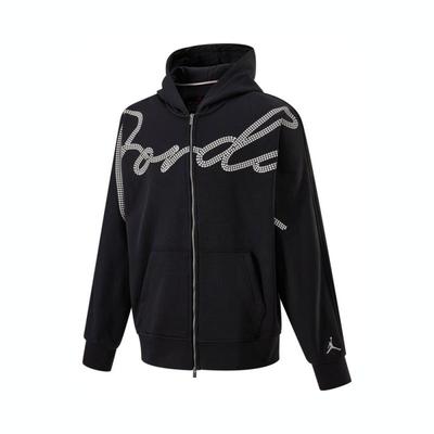 Mvp Sports Basketball Fitness Hooded Long Sleeve Zipper Cardigan Sweatshirt Men Outerwear Black HF9296045