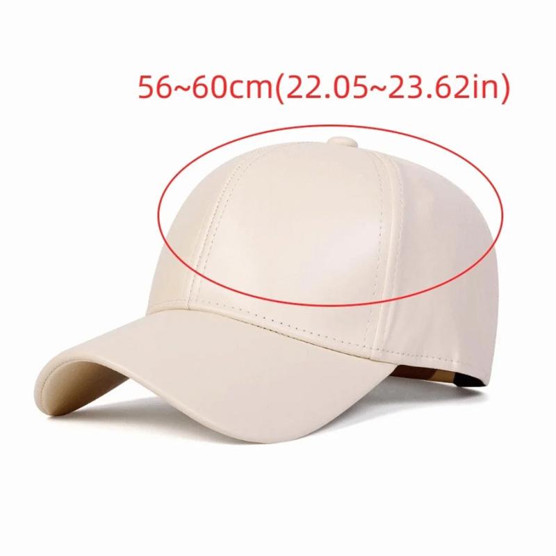 1 stuks PU leren hoed vrijetijds baseballpet minimalistisch verstelbaar oefening platte pet