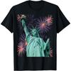 Statue Of Liberty Firework And Freedom Patriotic TShirt Gift T-Shirt for Women Men