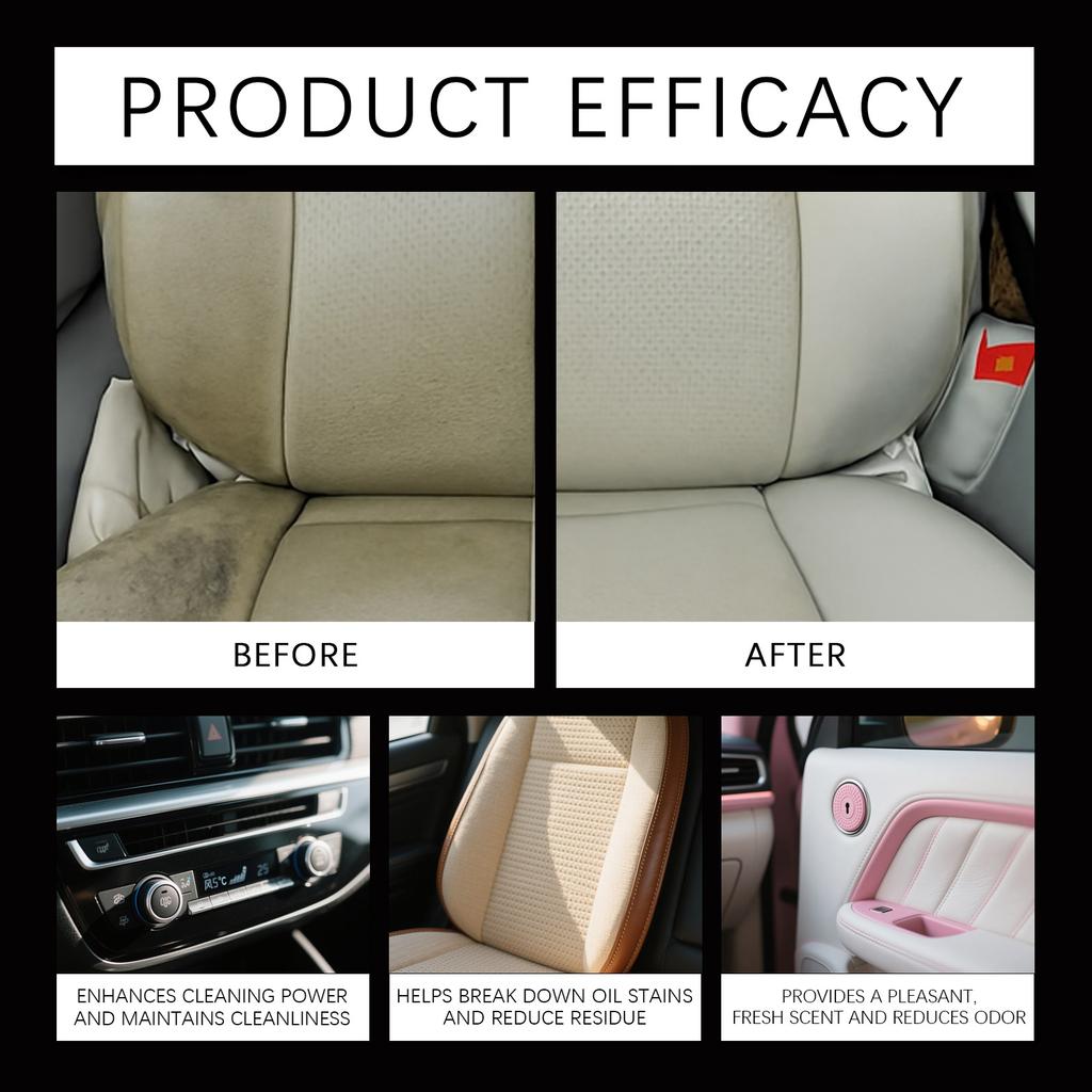 Automotive Interior Cleaning Agent 100ML Gentle Formula Powerful Stain Remover Leaves No Residue Suitable for Various Surfaces