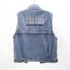 Women's Korean Style Retro Denim Vest - Petite, Loose Fit for Spring & Autumn