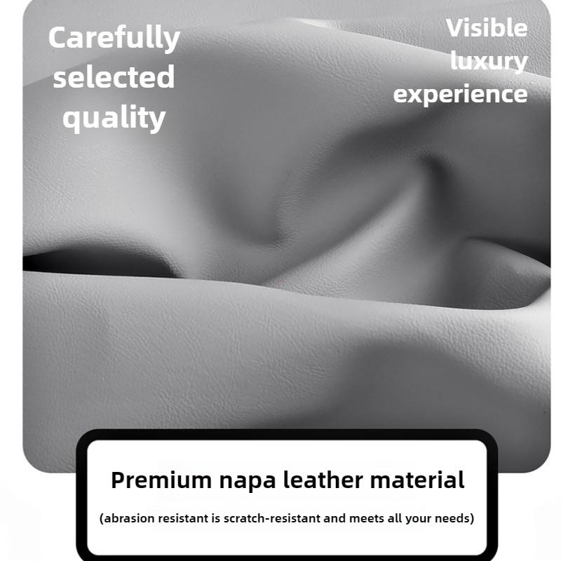 Nappa Leather Car Seat Cover Anti-Slip and Full Wrap Driver Four Season Universal Fit Most Car SUV Car Accessories 1PCS
