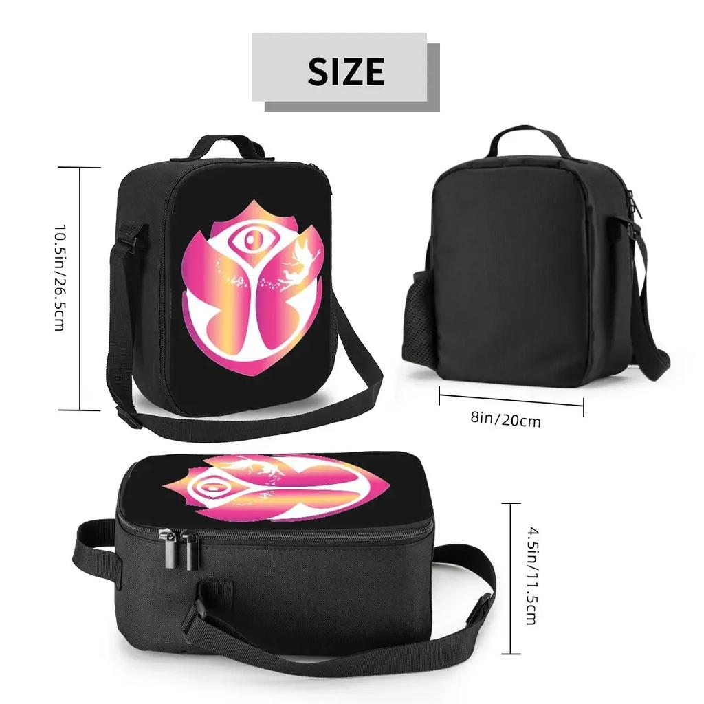 Portable Lunch Boxes for  Waterproof Electronic Dance Music Thermal Cooler Food Insulated Lunch Bag  Student
